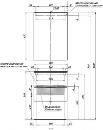 Aquanet Мебель для ванной Алвита New 60 2 ящика подвесная серая матовая – фотография-18